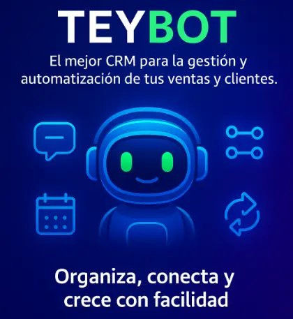Teybot CRM con Chatbots (Plan Starter mensual)