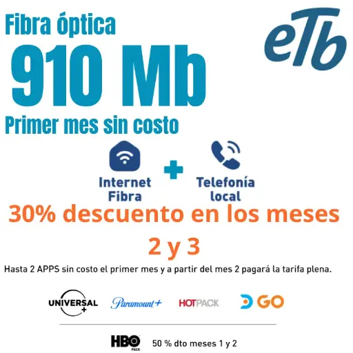 🚀Internet 910MB + Telefonía local Ilimitada 🚀